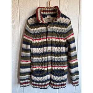 Vintage Lands End Lambswool Knit Button Cardigan, Medium